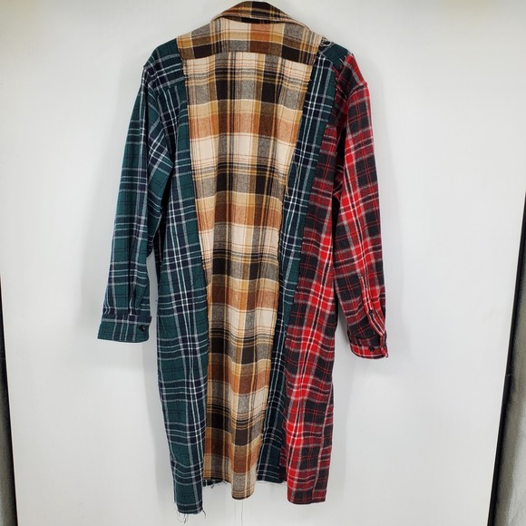 Better Be Grunge Holiday Party Mixed Plaid Cottagecore Prep Red Midi Dress S - Picture 2 of 9